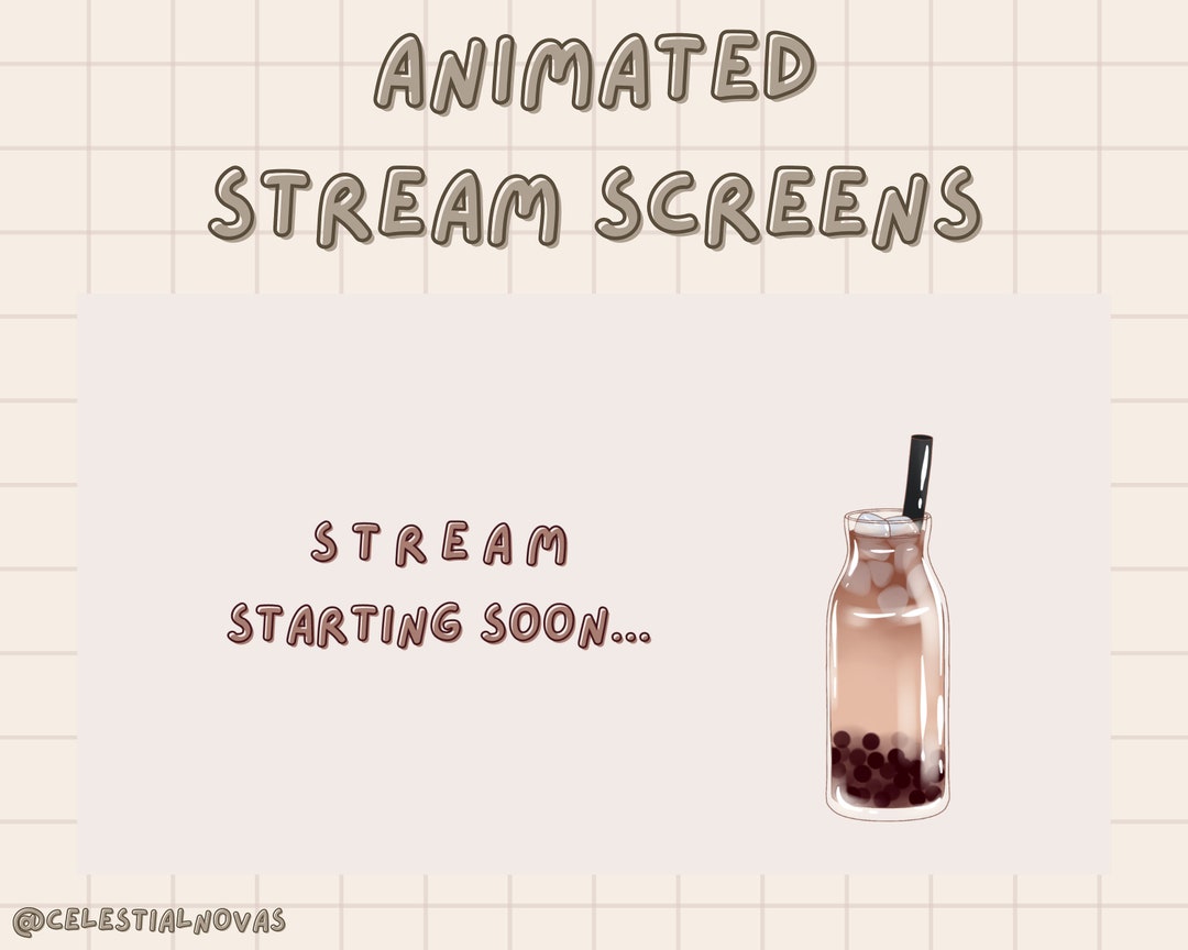 Animated Lofi Stream Scenes Bubble Tea - Cute Cozy | Starting Soon | Be ...