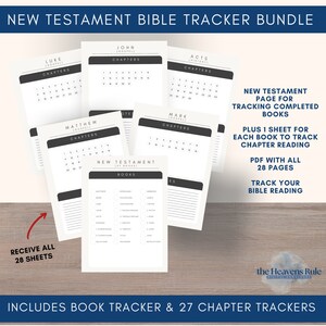 Bibel Tracker Bundle | Bibelstudienplan | Bibellesebuch | Bibelstudium | Bibelleseplan | Neues Testament Tracker | Druckbare PDF