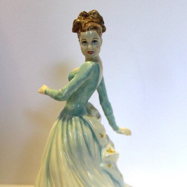 Royal Doulton figurine HN4202 Joanne  Millenium Edition purple backstamp 9" statue doll green dress womens