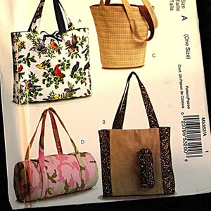Easy Stitch N Save sewing pattern M5362 tote bag, gym bag pattern new