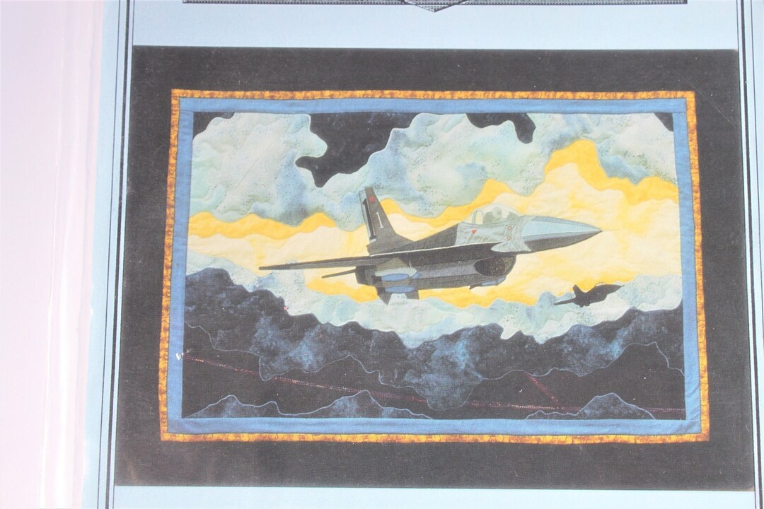 Lockheedmartin F16 Fighter Jet Quilt Pattern Wall Hanging in Etsy