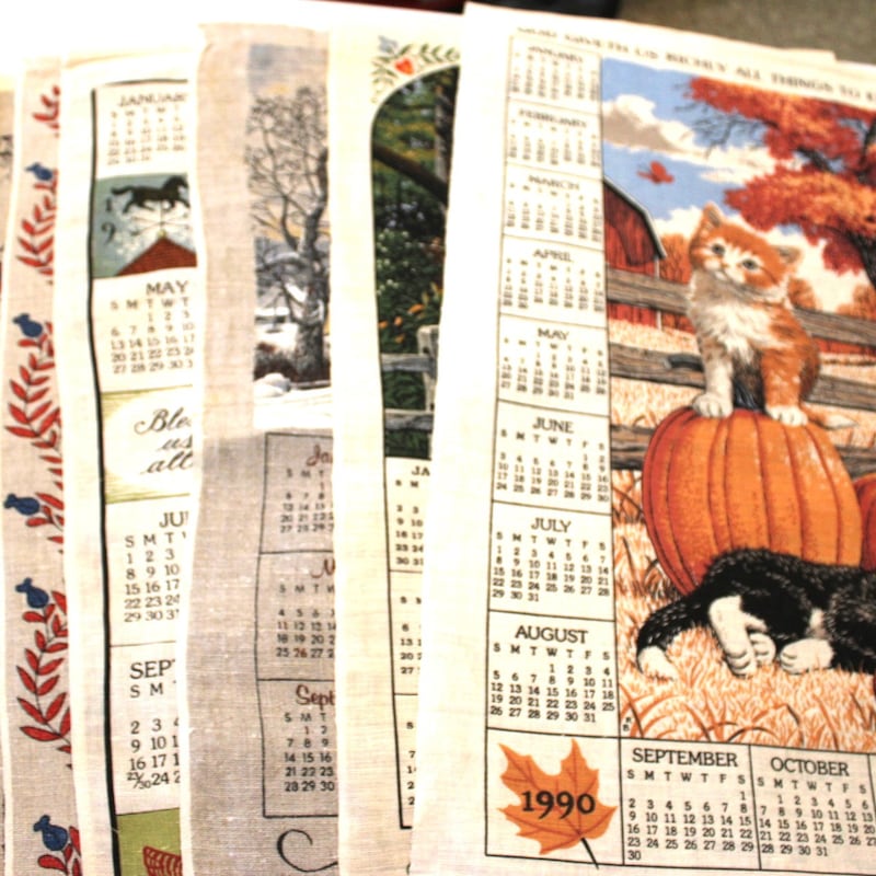 2025 Calendar Towels Etsy