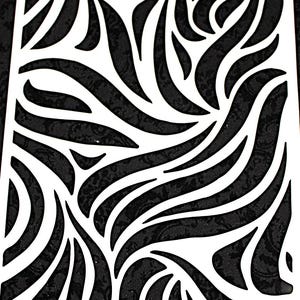 szablon do robótek ręcznych nr 313 większe zawirowania 6 x 8 mylar 7 mil faliste linie geometryczny obraz artystyczny