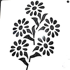 Bastelschablone #188 Blumen 13x15, Pflanzen Schablone, Scrapbooking Bild, Blumen Schablone