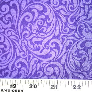 cotton #12 fabric purple fleur de lis 1 yard quilt sewing fabric