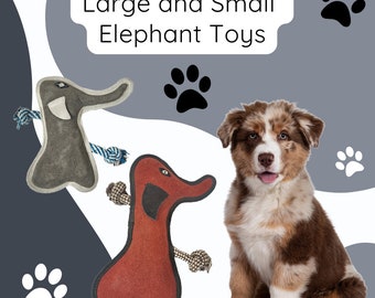 Large and Small Elephant Dog Toys