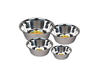 Durable Stainless Steel Pet Bowl – Embossed, Rustproof, Non-Tip Feeding Dish in Multiple Sizes for Dogs & Cats