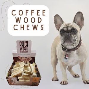 Olive & Coffee Wood Dog Chew Sticks – Real Wood Dog Chew Toys for Heavy Chewers – Natural, Safe, Long Lasting – 1, 2, or 4 Pack