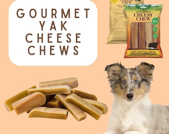 Gourmet Yak Cheese Dog Chews – Grass-Fed, Long Lasting, Natural, Eco-Friendly, Hard Chews for Aggressive Chewers, Odorless Treats