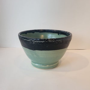 Handmade Green and Black Ceramic Bowls