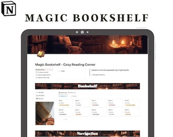 Estante mágica do modelo de noção (rastreador de livros)