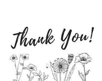 Simple Thank You Sticker (editable template!)
