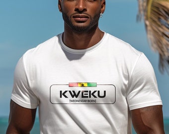 Akan Day Name Tshirt,  [Wednesday Born Male - Kweku], Cotton Tee, Ghanaian Birthday Name T-shirt, Cultural Gift Idea, Birthday Present