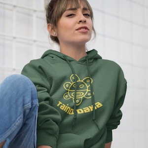 Taino Daka Sun God Unisex Hoodie, Unisex Hoodie with Taino Sun Symbol, Taino Daka (I Am Taino) Puerto Rican Taino Symbol Hoodie