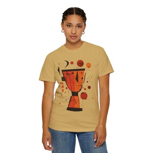 African Djembe Drum Tee, T-Shirt | Comfort Colors Cotton Graphic image 10