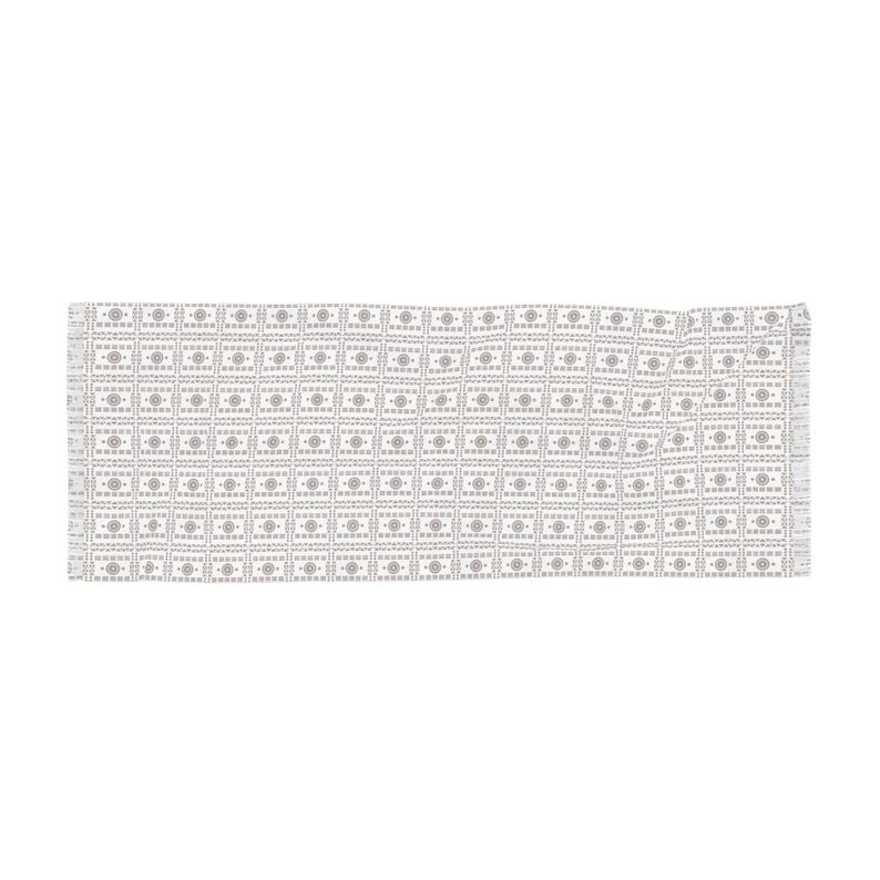 Écharpe inspirée du mud Cloth (Marron sur blanc) | Écharpe à motif bogolan africain | Écharpe artistique tendance légère image 9