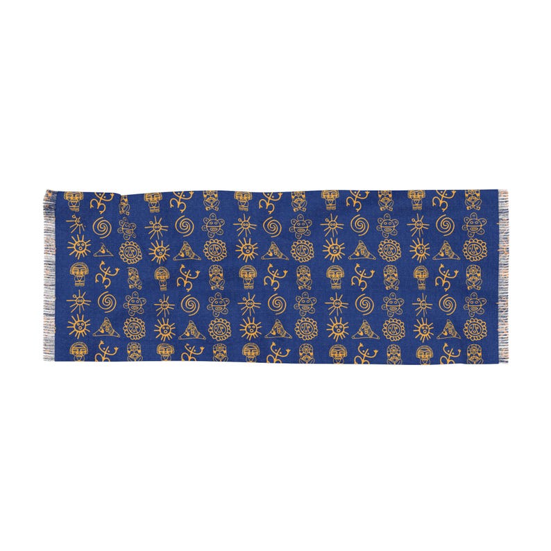 Spring Tiano Taino Symbol Light Scarf, Puerto Rican Pride Accessories, Spring Summer ...