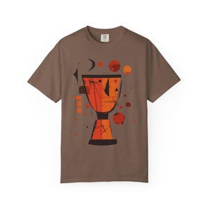 African Djembe Drum Tee, T-Shirt | Comfort Colors Cotton Graphic Espresso