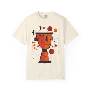 African Djembe Drum Tee, T-Shirt | Comfort Colors Cotton Graphic Ivory