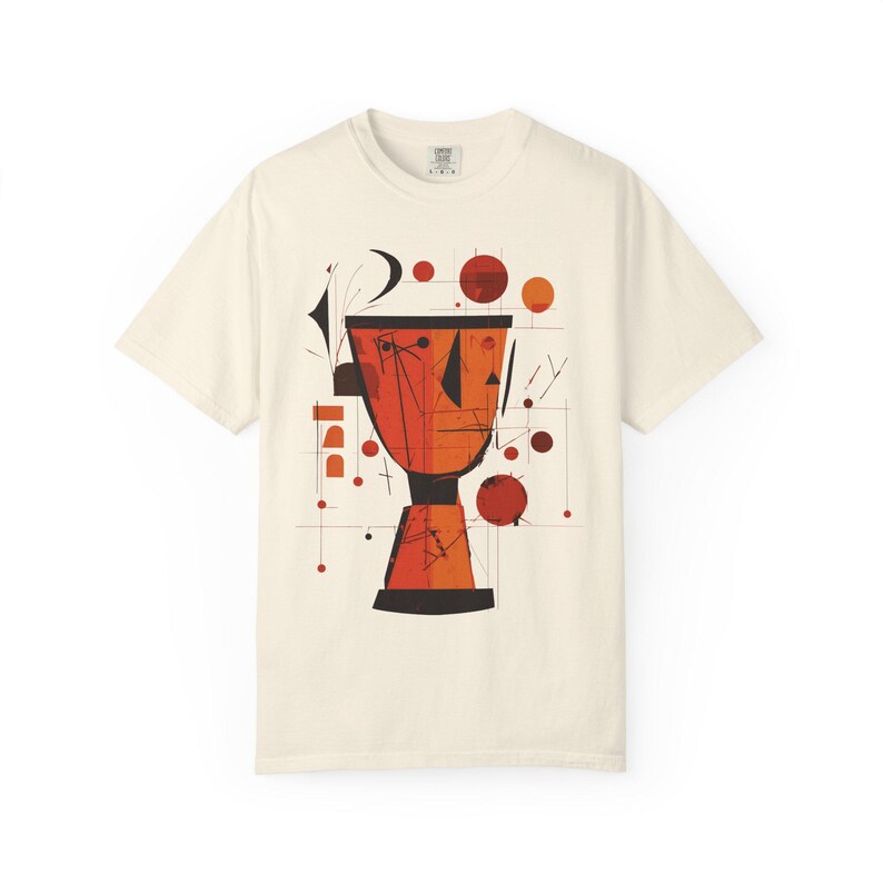 African Djembe Drum Tee, T-Shirt | Comfort Colors Cotton Graphic Ivory