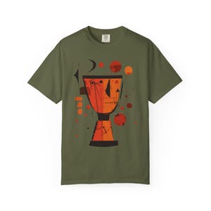 African Djembe Drum Tee, T-Shirt | Comfort Colors Cotton Graphic Hemp