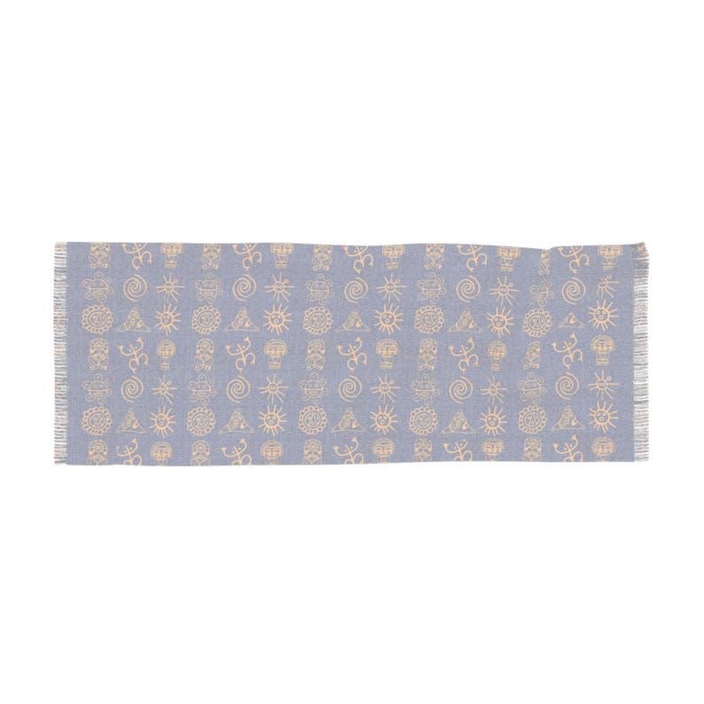 Spring Tiano Taino Symbol Light Scarf, Puerto Rican Pride Accessories, Spring Summer ...