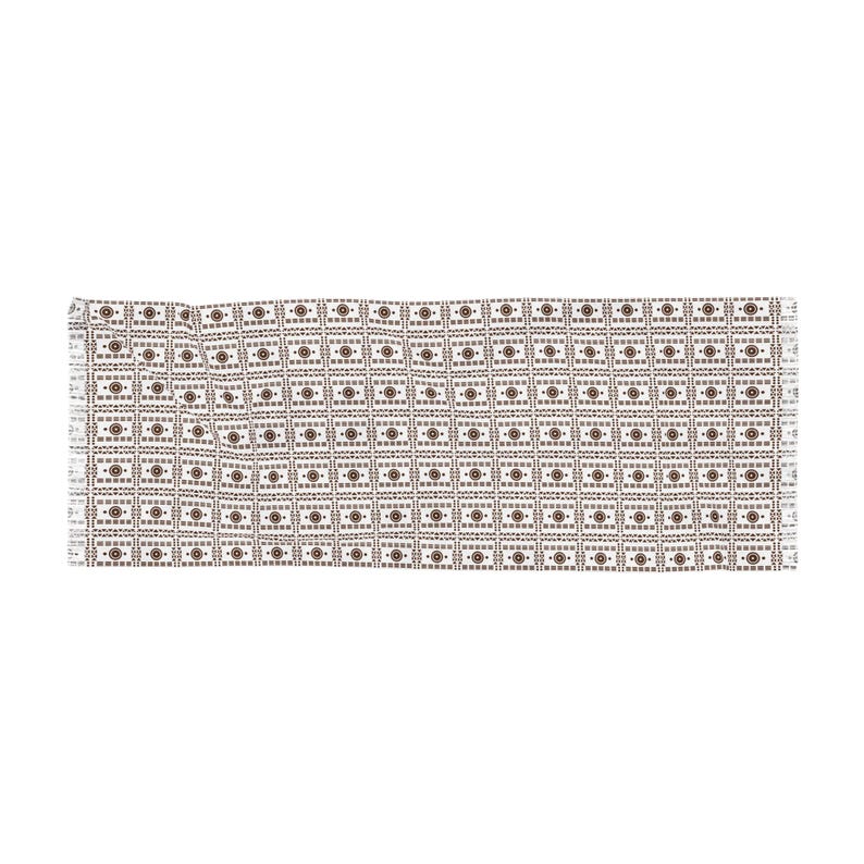 Écharpe inspirée du mud Cloth (Marron sur blanc) | Écharpe à motif bogolan africain | Écharpe artistique tendance légère image 8