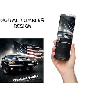 USA Muscle Car Tumbler Design, Digital Tumbler 20oz, Tumbler PNG, digital Tumbler Wrap