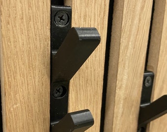 2 x Doppelhaken für Akustikpaneele | Breite 12mm / 14mm Garderobenhaken universal | Upgrade | Dekoration | Garderobe Acoustic Panel