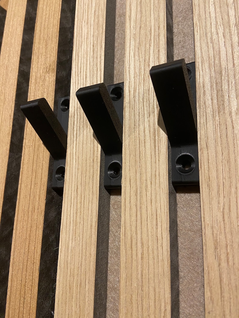 3 x Garderobenhaken Akustikpaneele Breite 12mm / 14mm Einzel Haken universal Upgrade Dekoration Garderobe Acoustic Panel zdjęcie 2