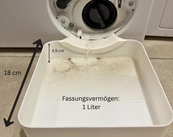 Vassoio di raccolta per la pulizia del filtro della lanugine della lavatrice, raccoglie l'acqua dal filtro della pompa, adatto per Bosch Siemens Samsung Miele Gorenje