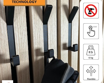 Quick2Install Maxi - Hook Acoustic Panel Hook | 12 mm / 14 mm | Minimalism | Decoration | Wardrobe | Extra Strong | No Drilling