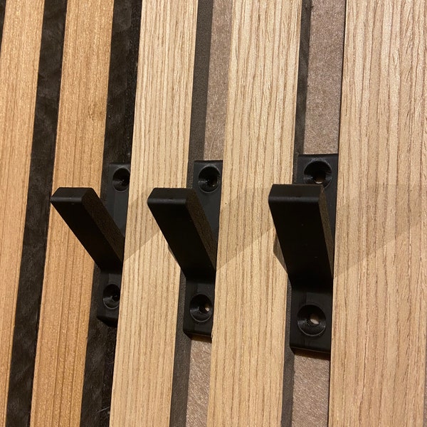 3 x Garderobenhaken Akustikpaneele | Breite 12mm / 14mm Einzel - Haken universal | Upgrade |Dekoration | Garderobe Acoustic Panel