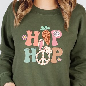 Hip Hop Easter Bunny Sweatshirt, Funny Easter Sweatshirt, Easter Bunny Sweatshirt, Womens Easter Gifts, Cute Easter Sweatshirt