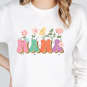 Mama Bunny Sweatshirt, Cute Mama Bunny Pullover, Easter Gift For Mom, Easter Bunny Mom Crewneck Sweatshirt