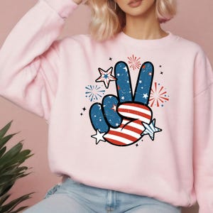 American Peace Sweatshirt,America Peace Flag Sweatshirt,Because of the Brave Shirt, Peace 4th Of July Sweatshirt,America 4th July Sweatshirt