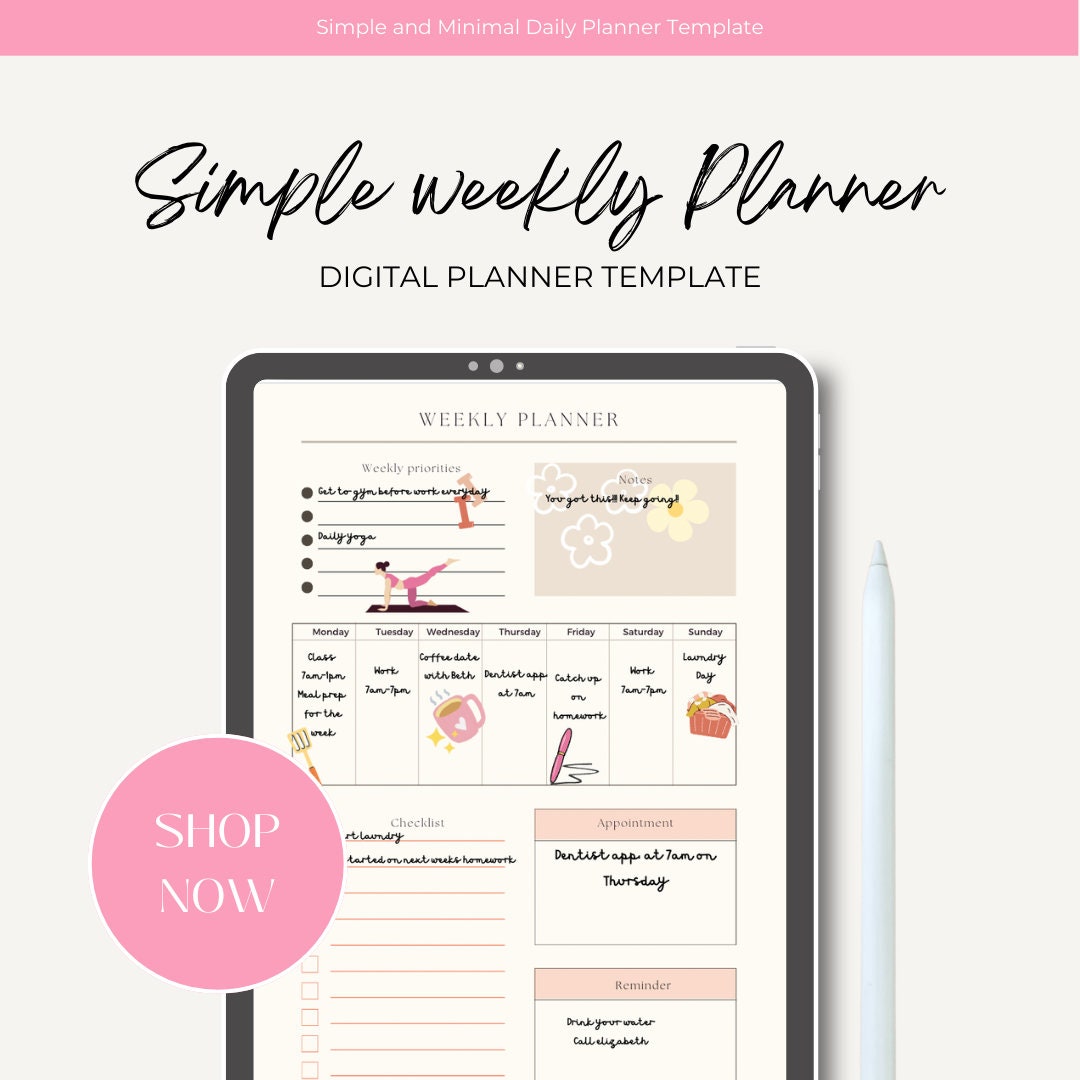 Daily Planner - Etsy