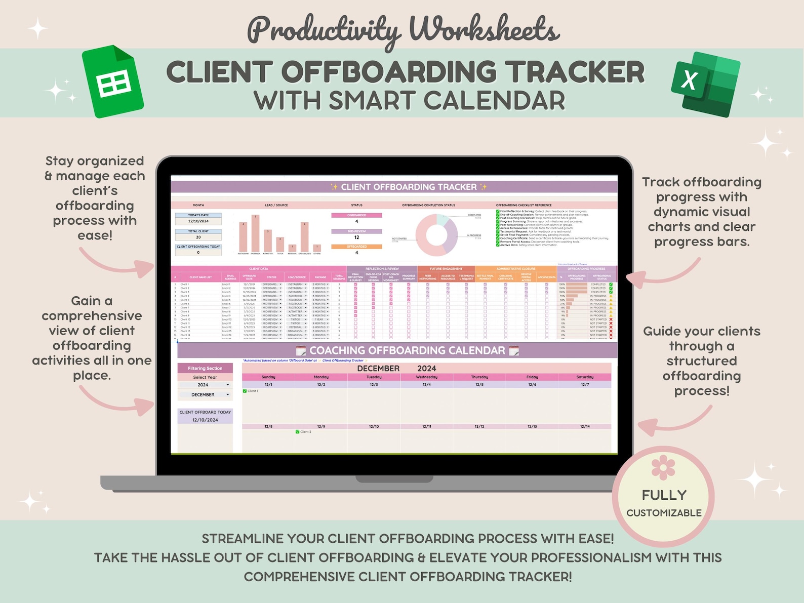 Client Offboarding Tracker for Coaches | Client Session Management ...