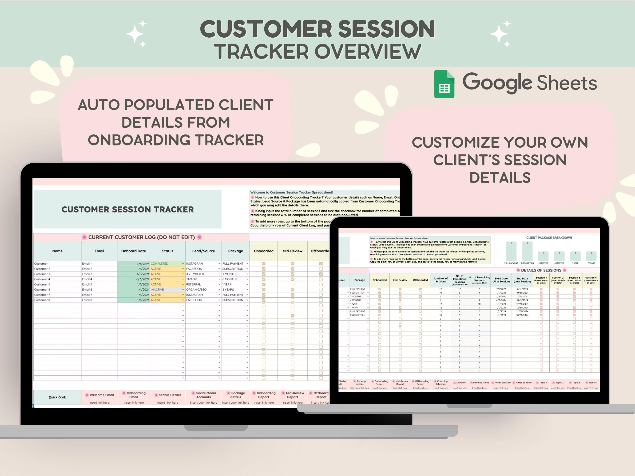 Customer Onboarding Tracker for Coaches | Client Session Management ...
