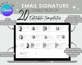 20 Business Email Signature | Personal Email Marketing | Outlook Signature | Gmail Signature | Email Footer, Electronic Business Card, eSign