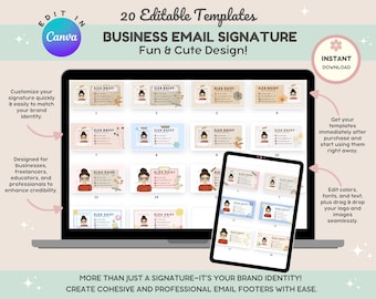 20 Business Email Signature | Personal Email Marketing | Outlook Signature | Gmail Signature | Email Footer, Electronic Business Card, eSign