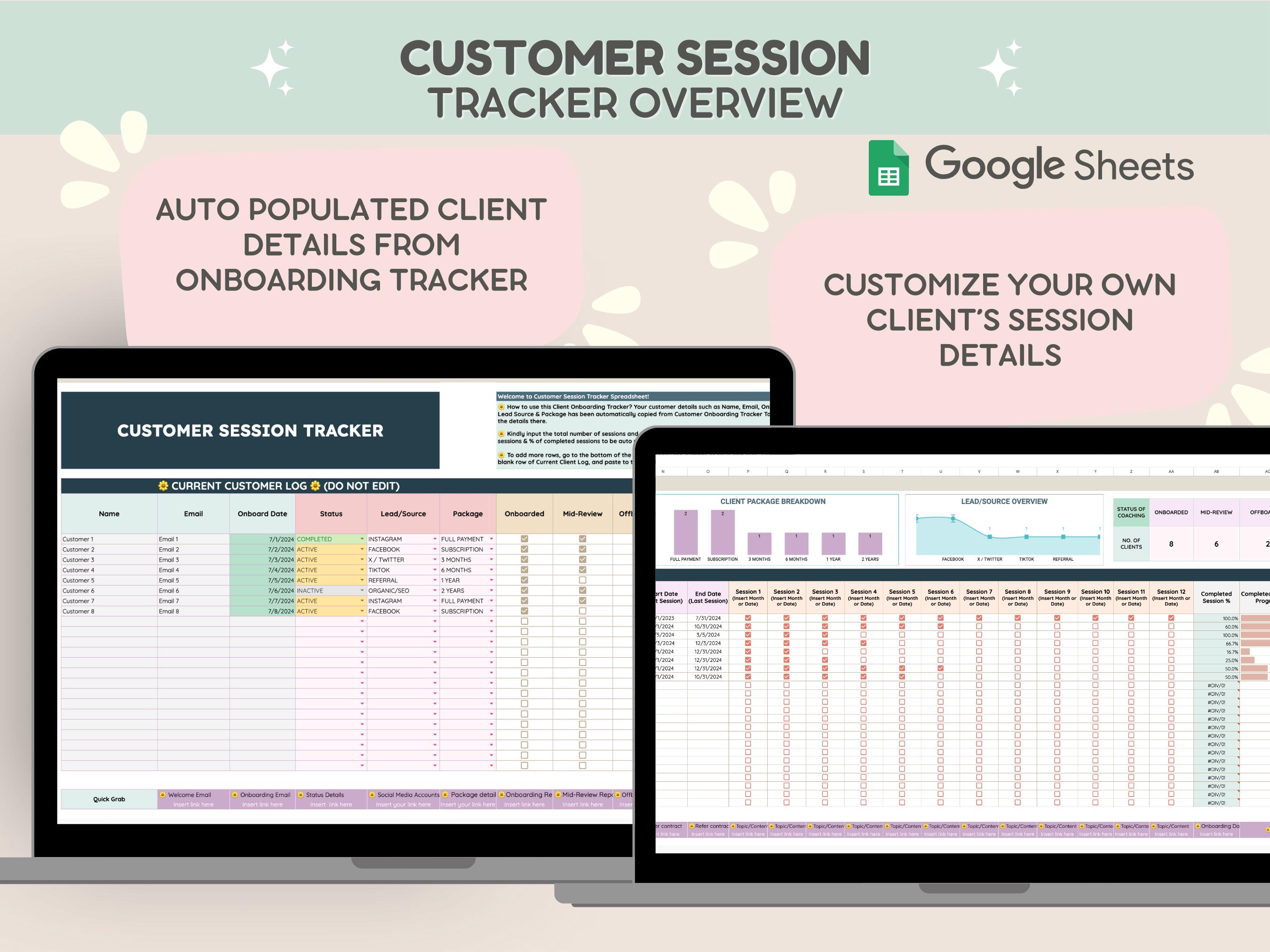 Customer Onboarding Tracker for Coaches | Client Session Management ...