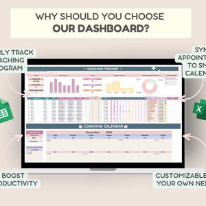 Coaching Tracker Smart Calendar | Client Onboarding Checklist | Client ...