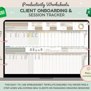 Client Onboarding Tracker voor coaches | Clientsessiebeheer | Checklist voor onboarding van klanten | Excel-takenlijst | Onboarding-spreadsheet
