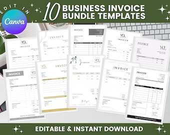 Editable Business Invoice Templates: Simple Quotations, Receipts