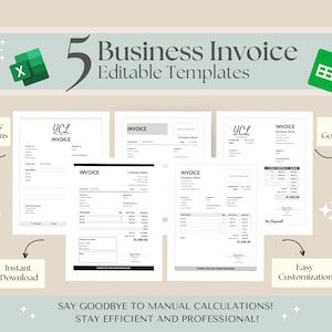 Invoice Template Excel | Receipt Template | Invoice Maker | Editable Google Sheets Invoice | Payment Receipt for Coaches, Small Businesses