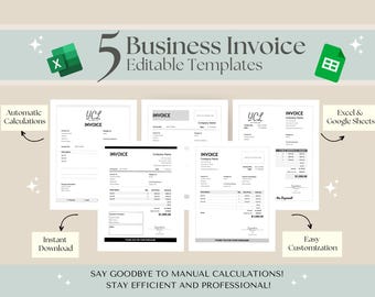 Invoice Template Excel | Receipt Template | Invoice Maker | Editable Google Sheets Invoice | Payment Receipt for Coaches, Small Businesses