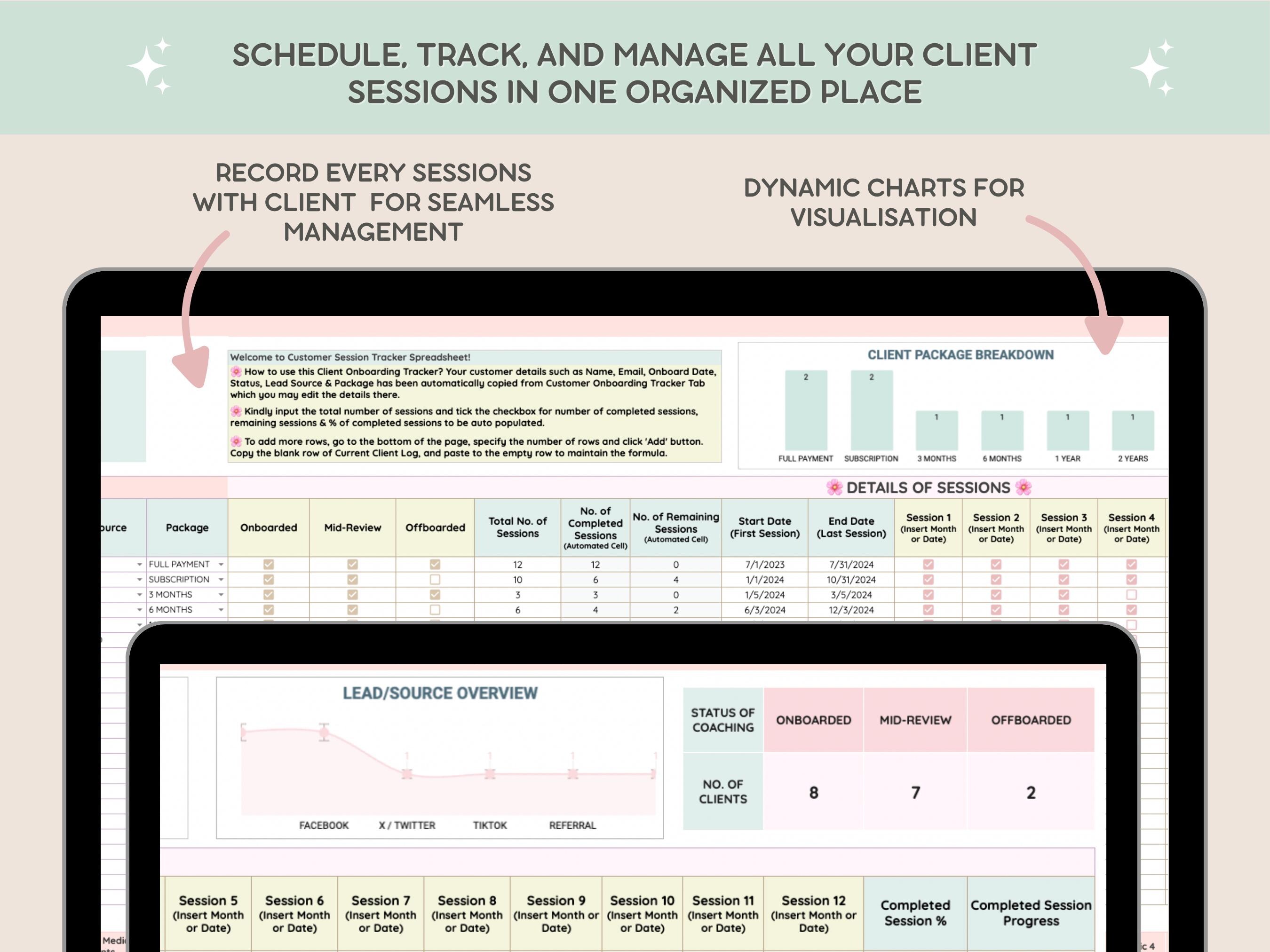 Customer Onboarding Tracker for Coaches | Client Session Management ...
