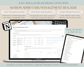 Notion ADHD Task Tracker | Task Management | Task Planning | ADHD Planner | Project Scheduling | Productivity Tool | To Do List Template