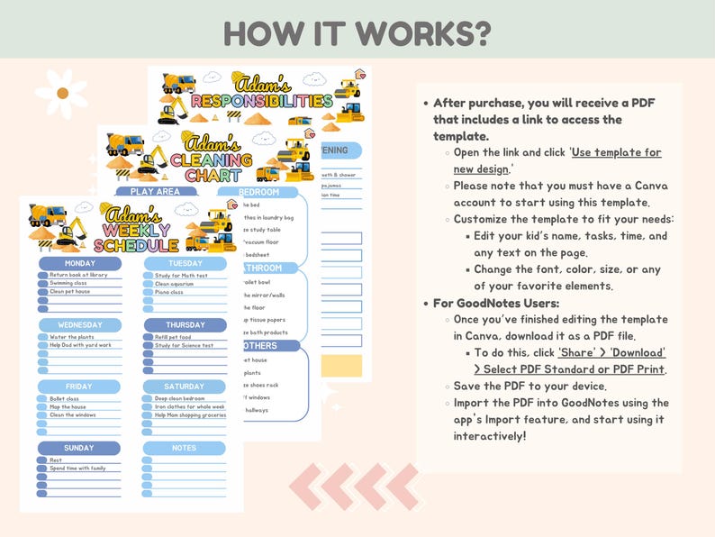 Positive Discipline Routine Chart Positive Discipline | Daily Routine Chart | Kids Chore Chart ...